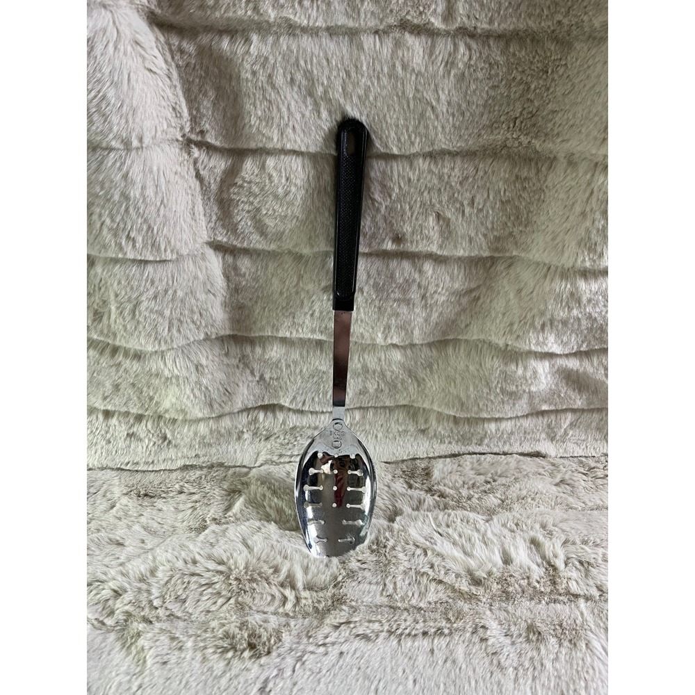 Vintage‎ EKCO USA Chrome Slotted Spoon Kitchen Utensil Tool Cooking Serving